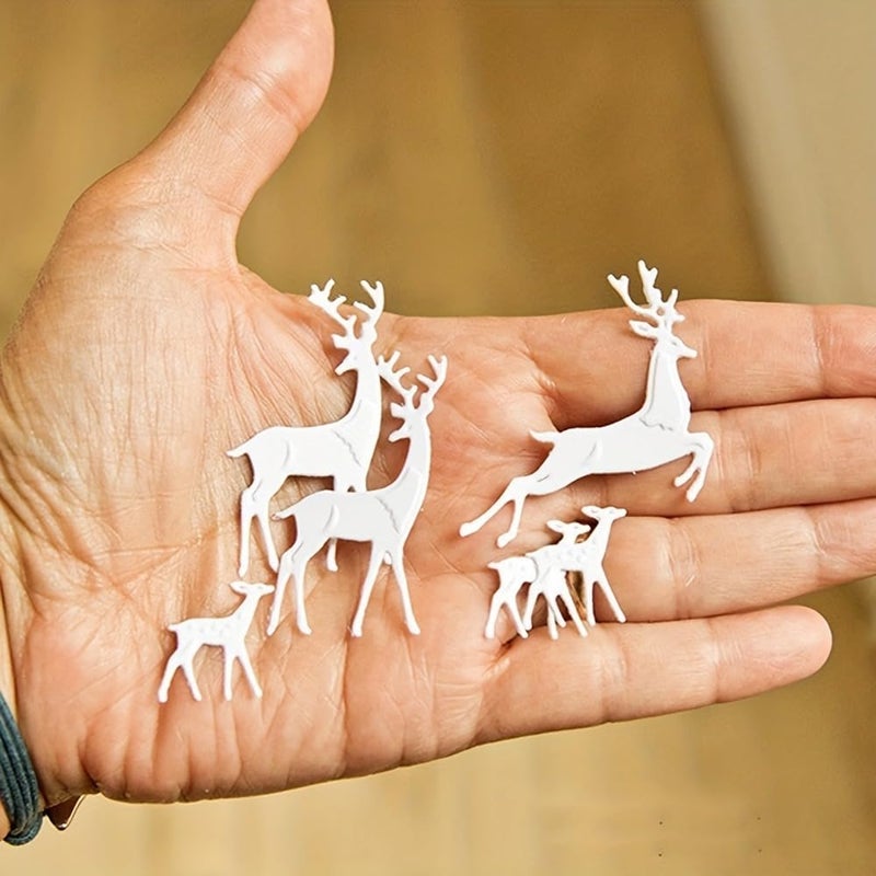 Lapoo Festivals Metal Cutting Die for Scrapbooking - Durable, Cut Stencils for DIY Scrapbook Photo Album Decorative Paper Card, Card Making Supplies, Embossing (Three Elk 2.4 x 1.9 in) - Image 3